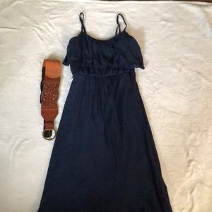 Dark Blue Maurice’s Dress with Belt